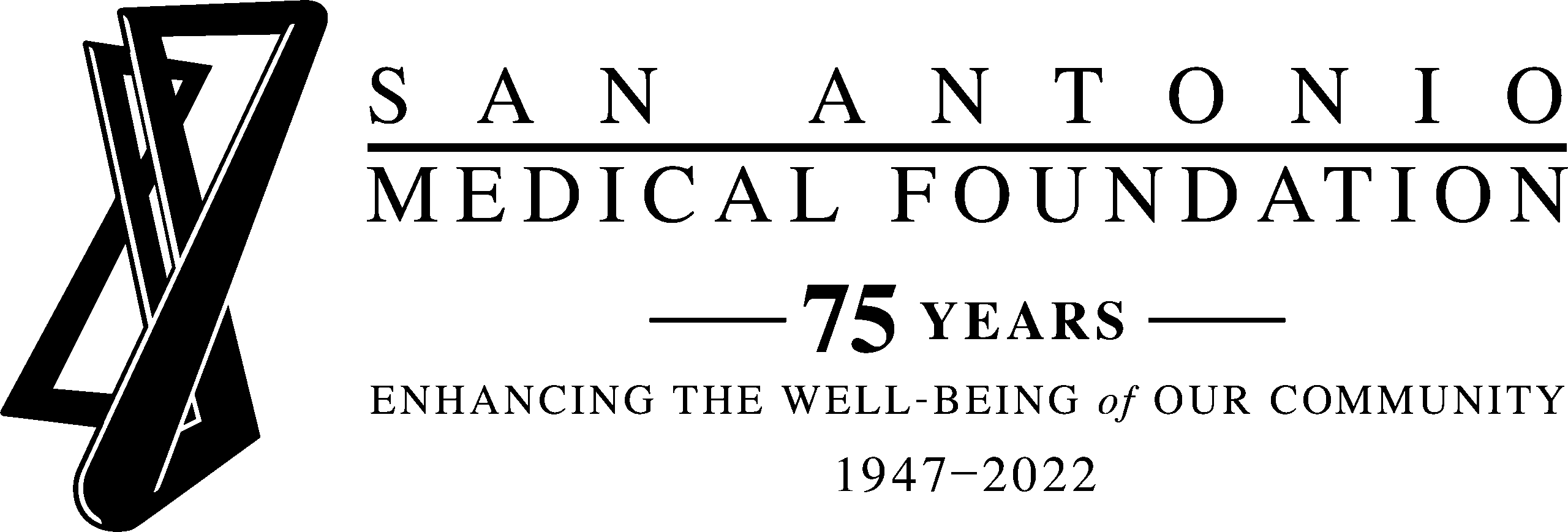 logo-SAMF 75th logo BLACK - horizontal